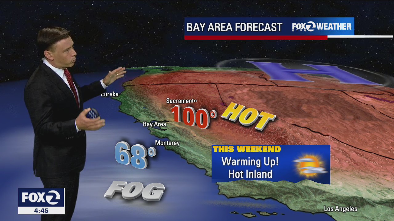 WEEKEND FORECAST: Triple digit temps inland, high clouds, grey skies