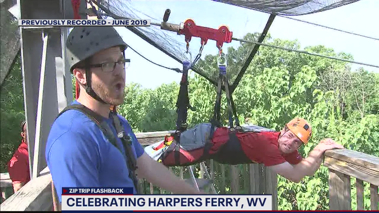 FOX 5 Zip Trip Flashback Harpers Ferry: Mike Tries it!