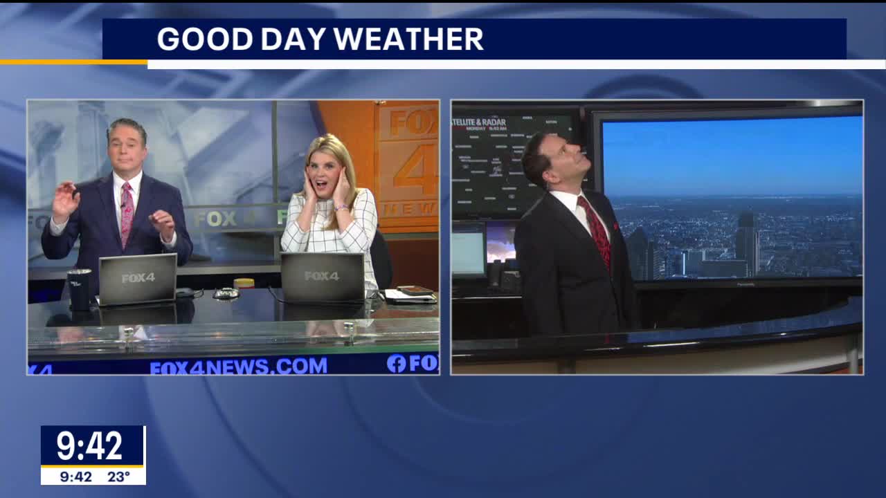 Fire alarm startles anchors during morning newscast