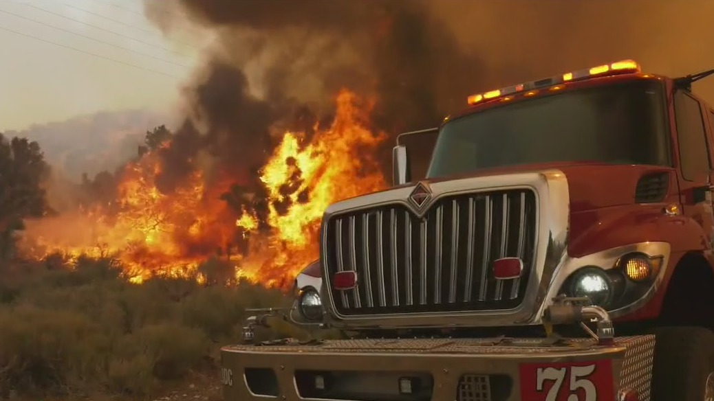 Crews battle wind-driven Sheep Fire