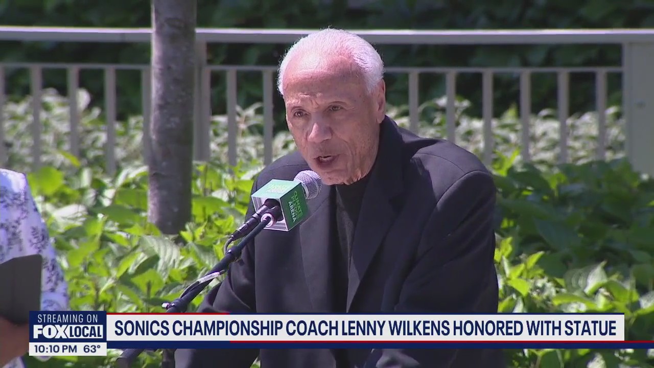 Seattle SuperSonics championship coach Lenny Wilkens honored with a statue