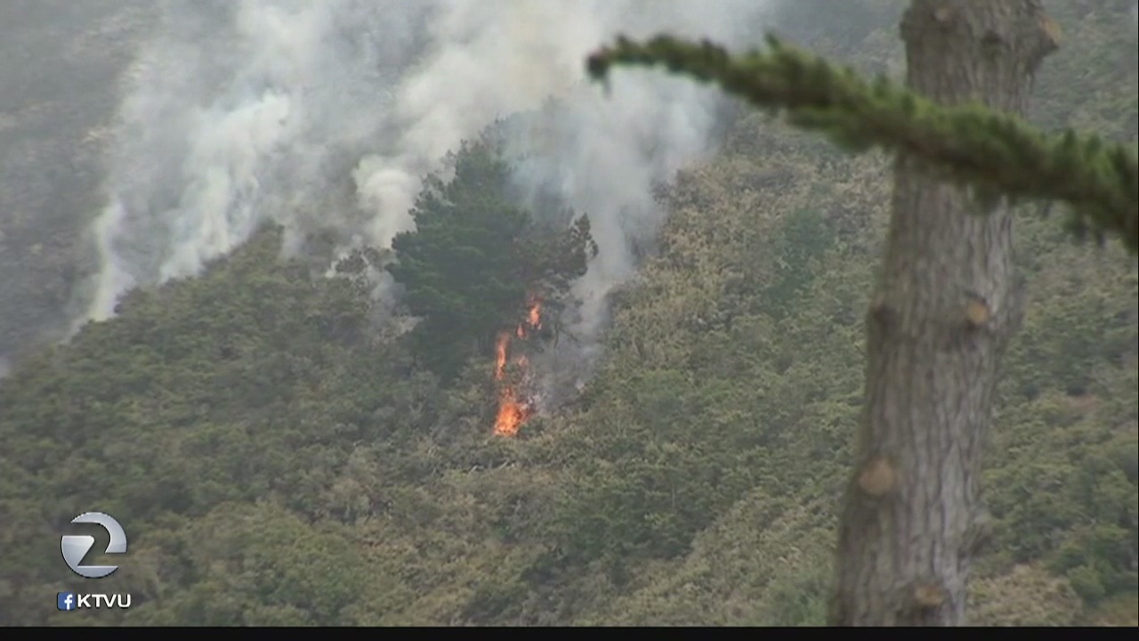 Wildfires burning in Monterey