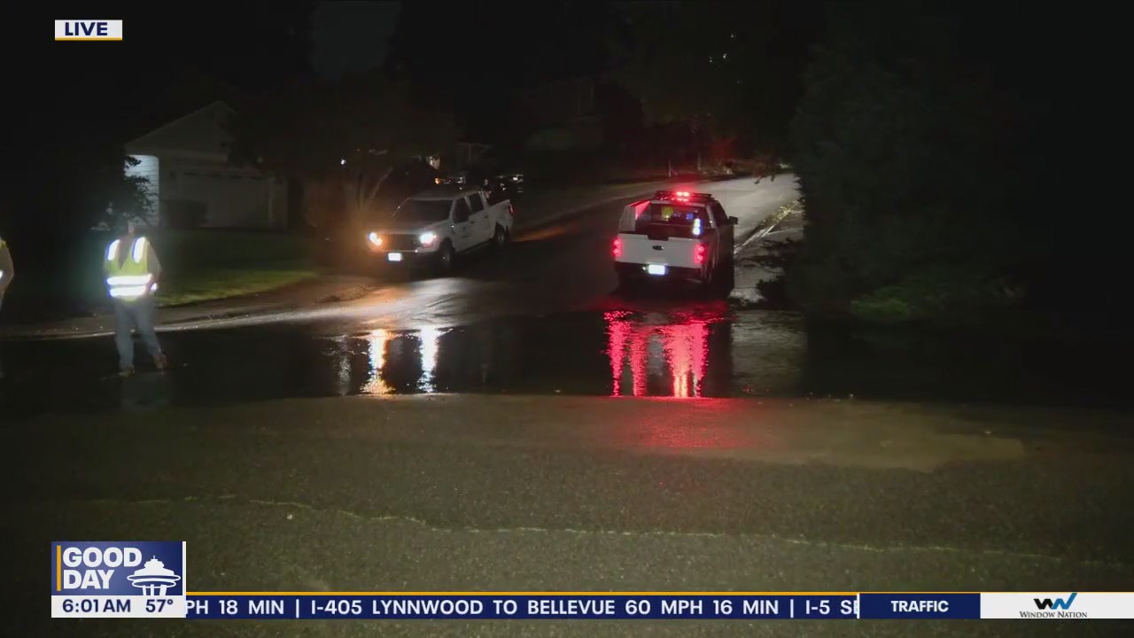 Water main break near Dash Point in Federal Way