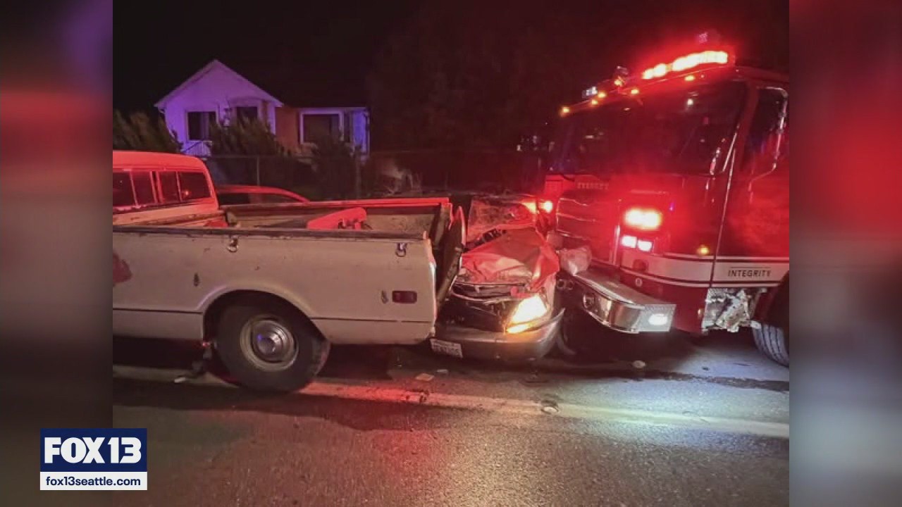 Fire truck thief on the run in Everett, WA after damaging 14 vehicles