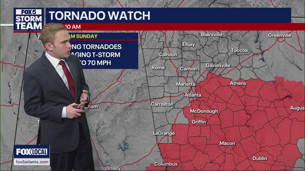 Metro Atlanta Severe Weather Outlook 2:30 a.m.