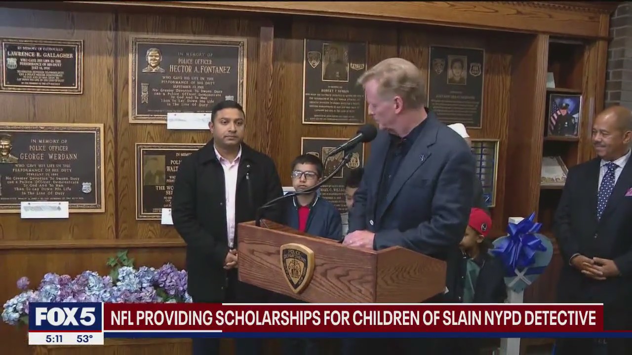 NFL awards scholarships to children of fallen NYPD detective