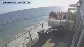 Video captures moment crowded balcony collapses at oceanfront property in Malibu