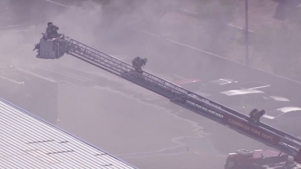 Crews battle fire at Chandler recycling center
