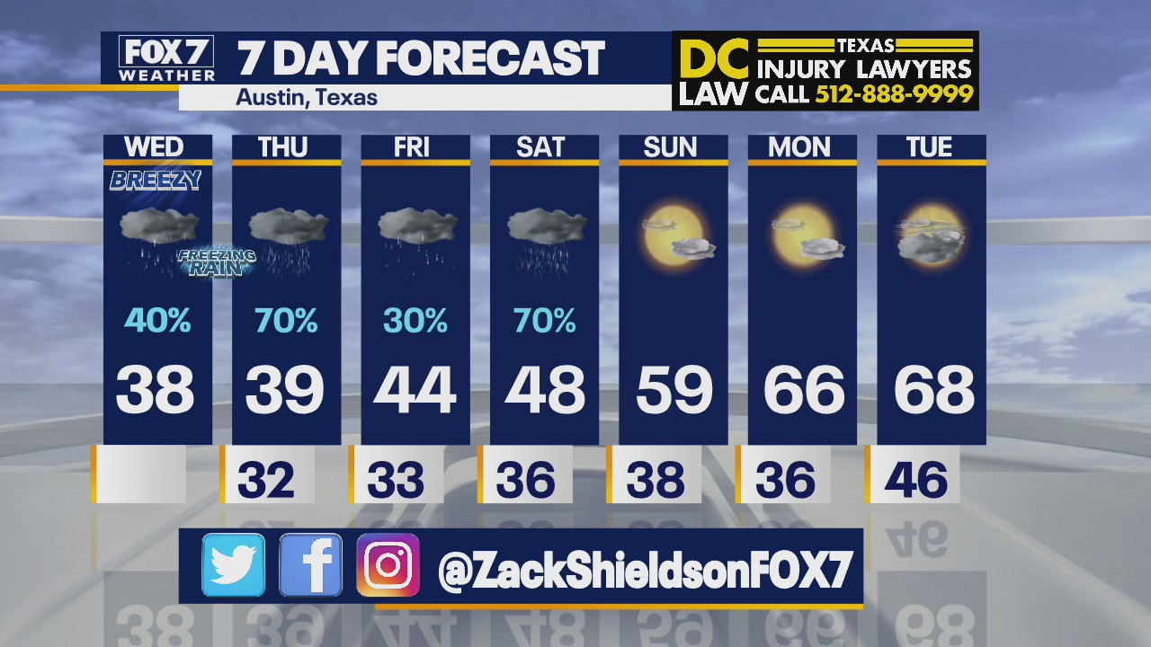 Noon weather forecast for February 23, 2022