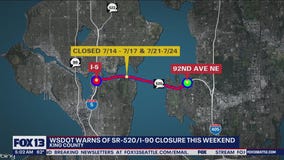 WSDOT warns of SR 520, I-90 closures this weekend