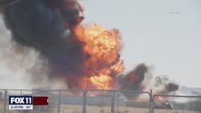 Propane fire in Lancaster