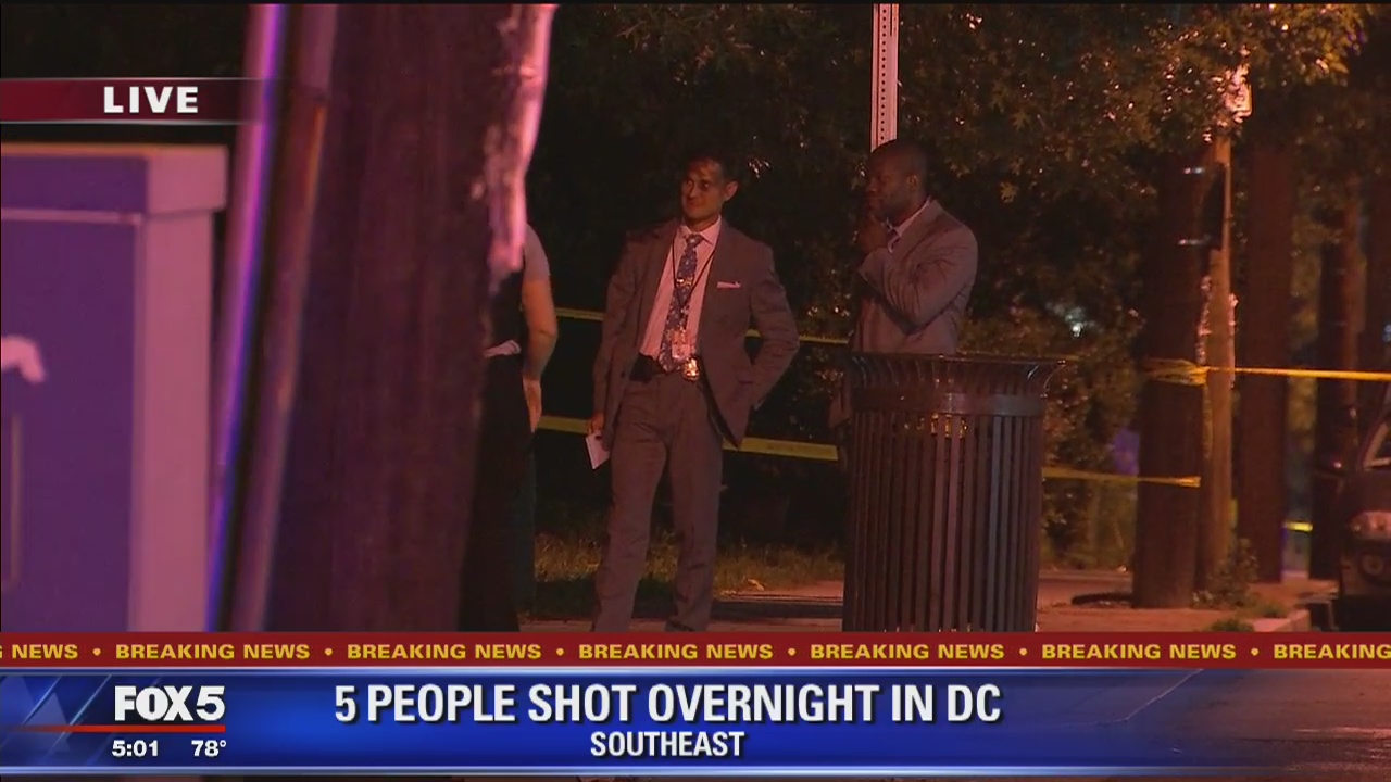 Police investigate after 5 shot overnight in the District | FOX 5 DC