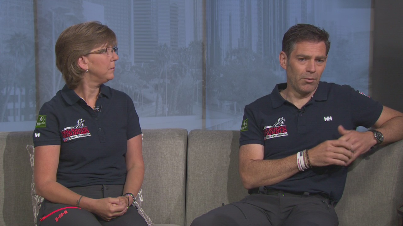 Veterans Adele Loar & John Mayhead discuss upcoming wounded vets walk from LA to NYC