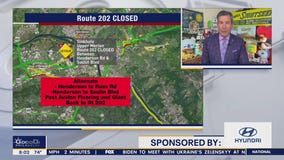 Alternate routes to avoid closed stretch of Rt. 202
