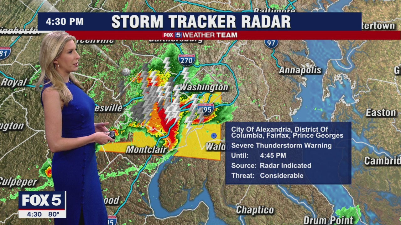 Severe Thunderstorm Warning in effect for parts of DC metro area