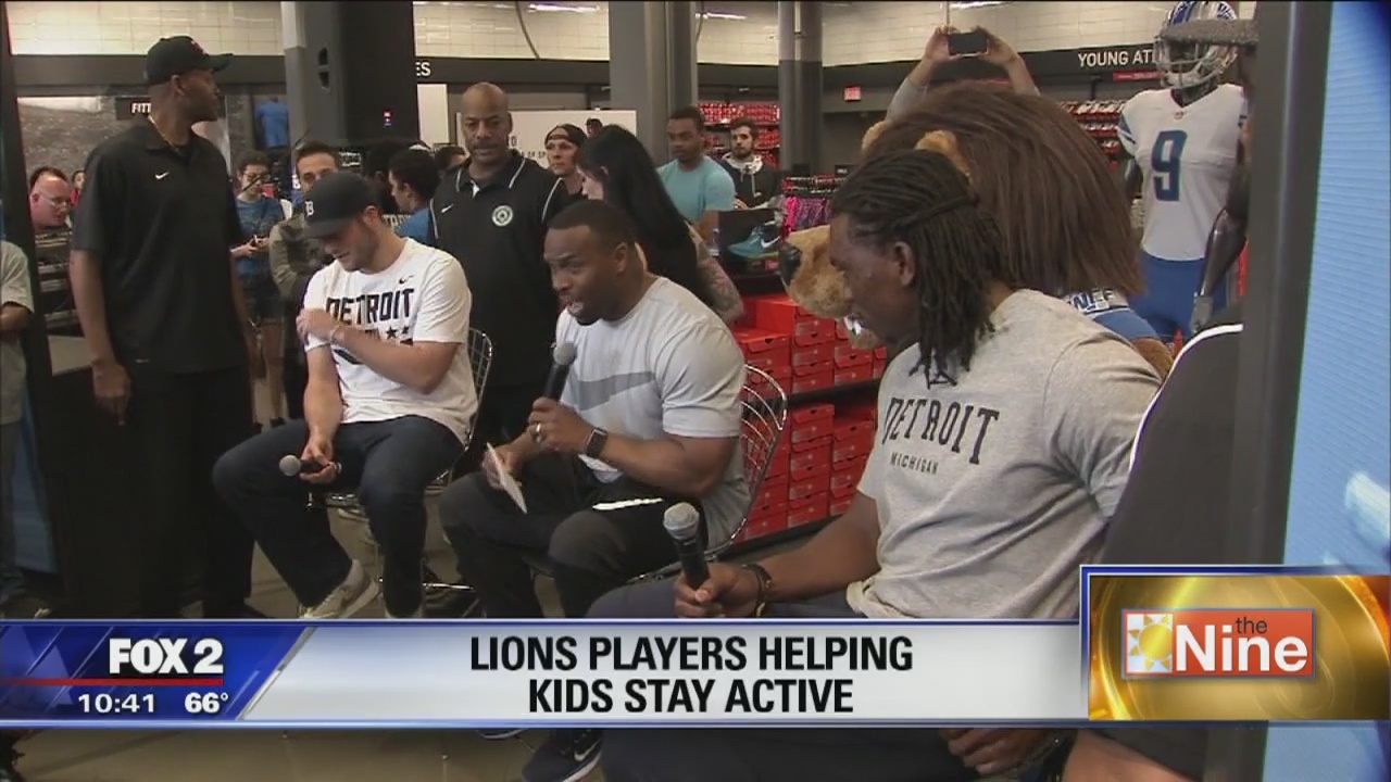 Lions' Stafford, Ansah surprise kids with pep talk