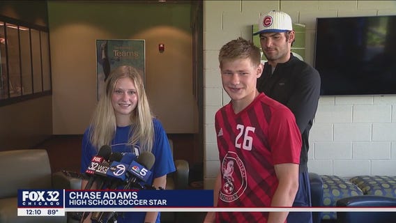 Local high school soccer standouts surprised by Bears' star Cole Kmet