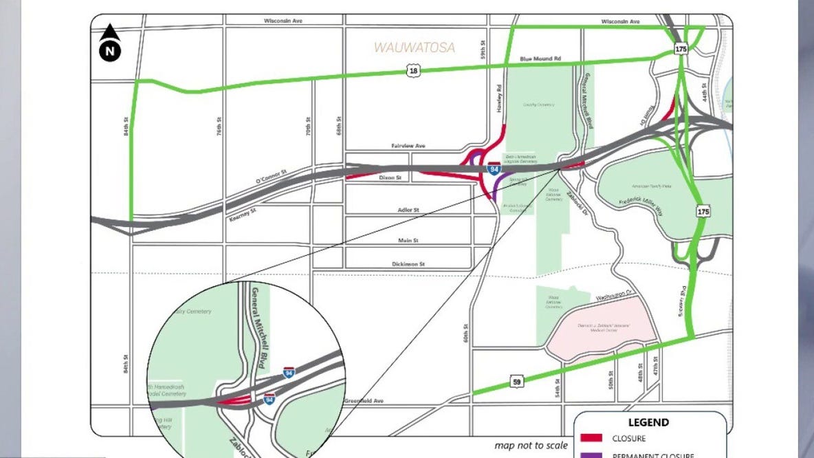 Construction update: I-41 south between Silver Spring Drive and Burleigh
