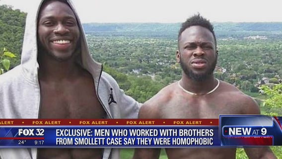 Men who worked with brothers from Smollett case say they're homophobic