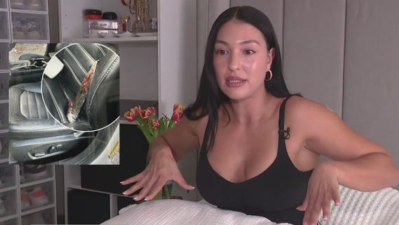 Metal rod tears through car, pierces driver