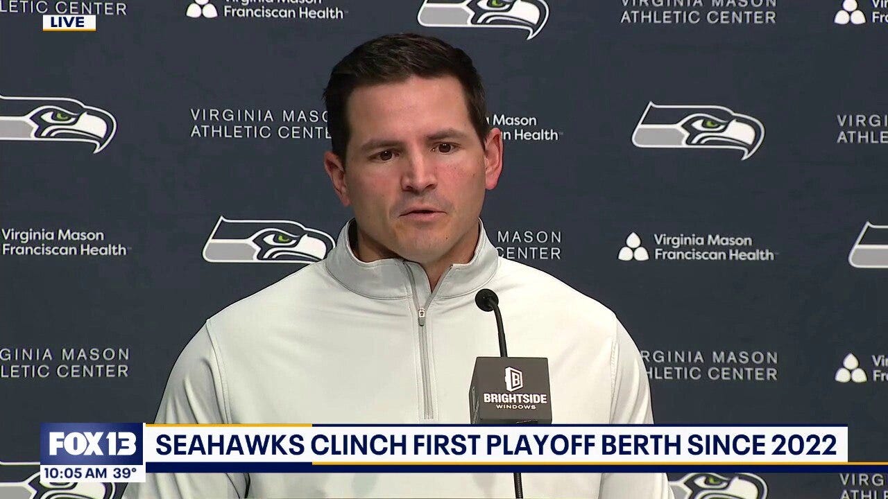 Seahawks head coach Mike Macdonald talks about clinching playoff berth