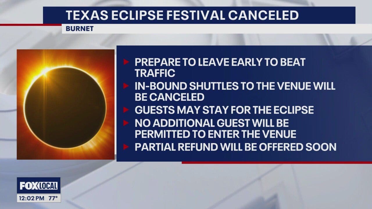 Texas Eclipse Festival canceled