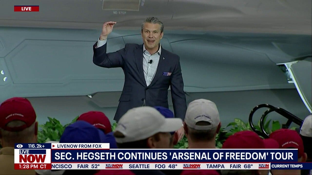 Pete Hegseth continues 'Arsenal of Freedom' tour