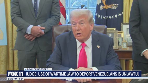 Judge: Trump can't use wartime law to deport