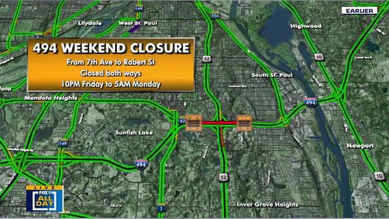 This weekend's highway closures