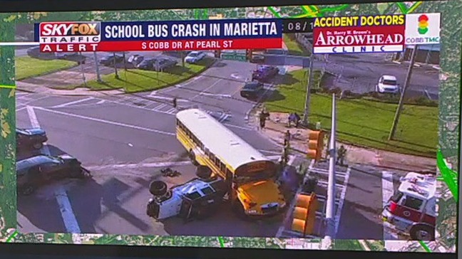 School bus in crash in Marietta | FOX 5 Atlanta