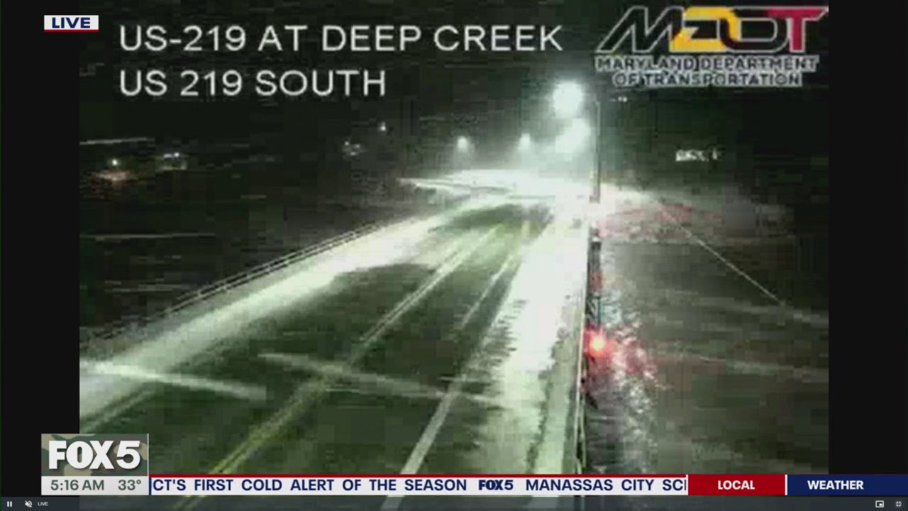 First snow of season hits western Maryland