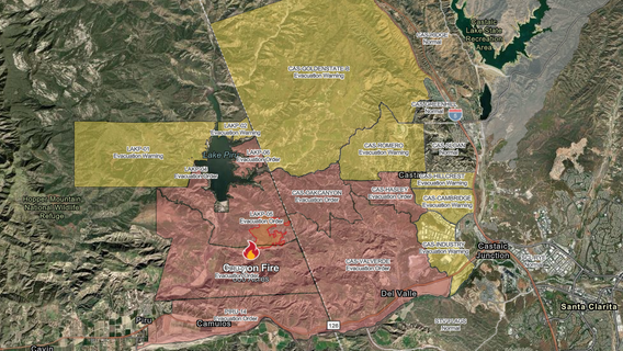 Brush fire forces evacuations in Ventura, LA counties