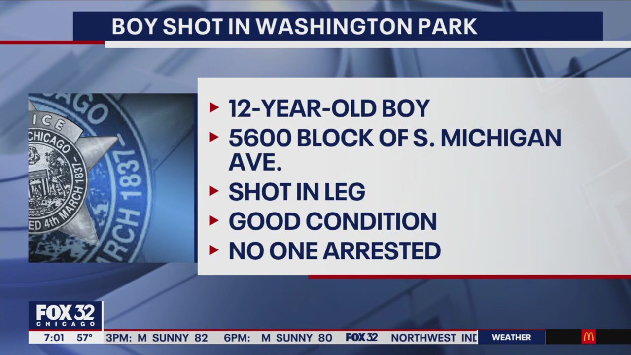 Boy, 12, shot in Washington Park
