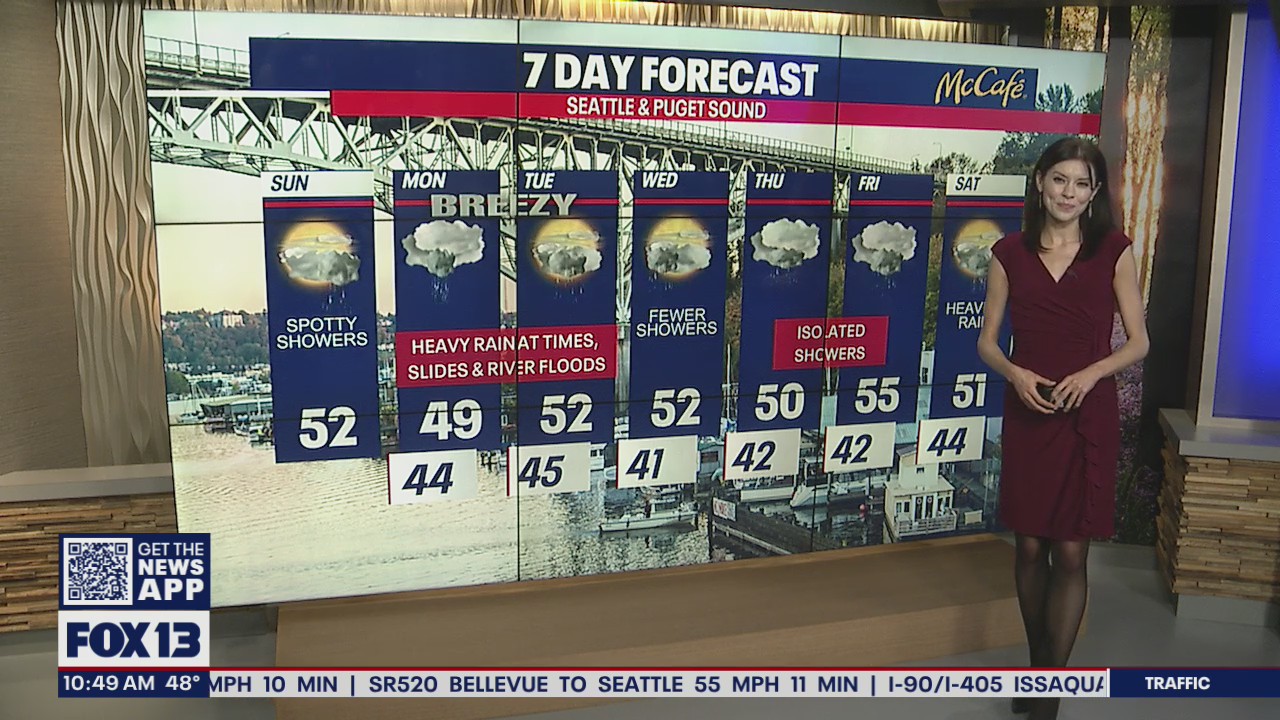 Heavy rain, mountain snow to touch down in Western Washington