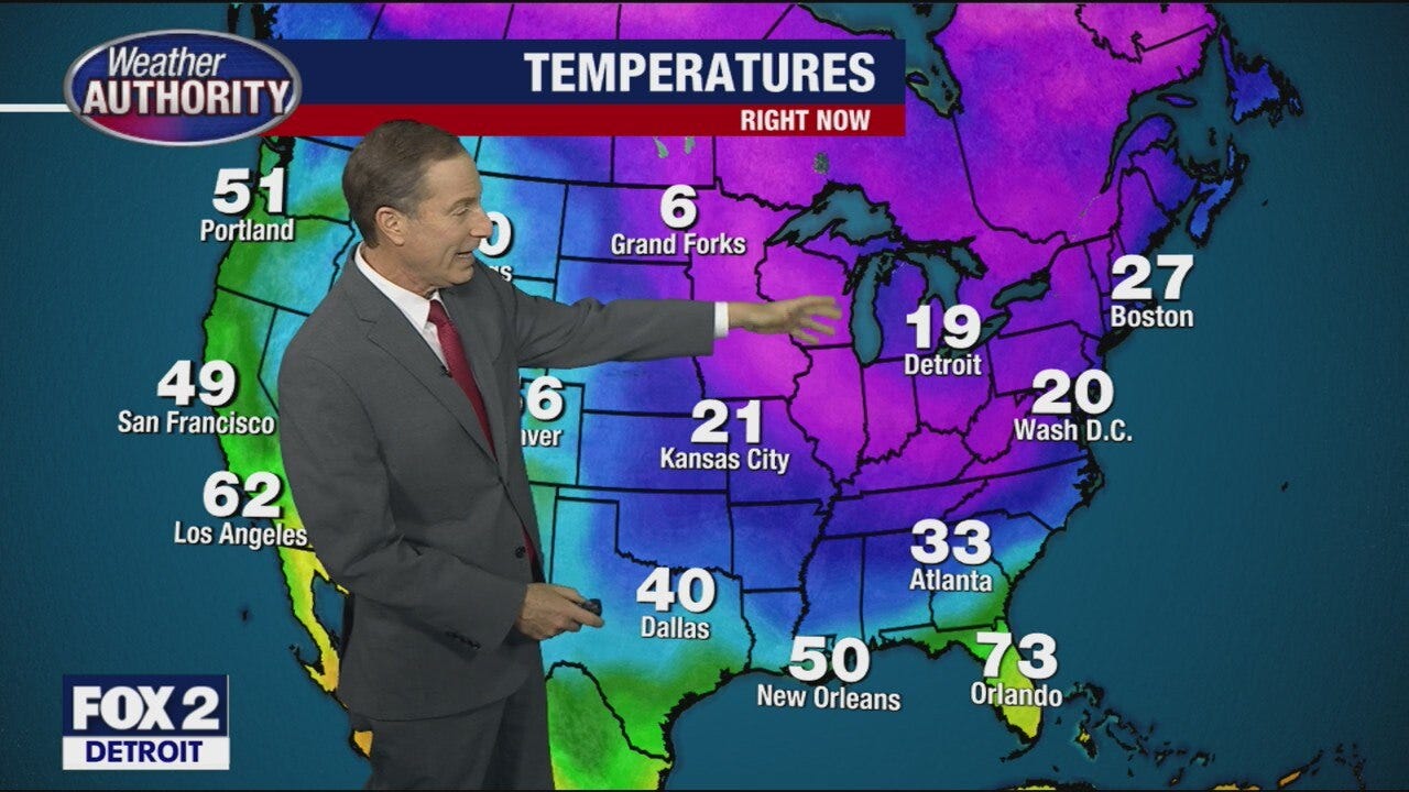 Warm up expected mid-week, with rain expected Thursday