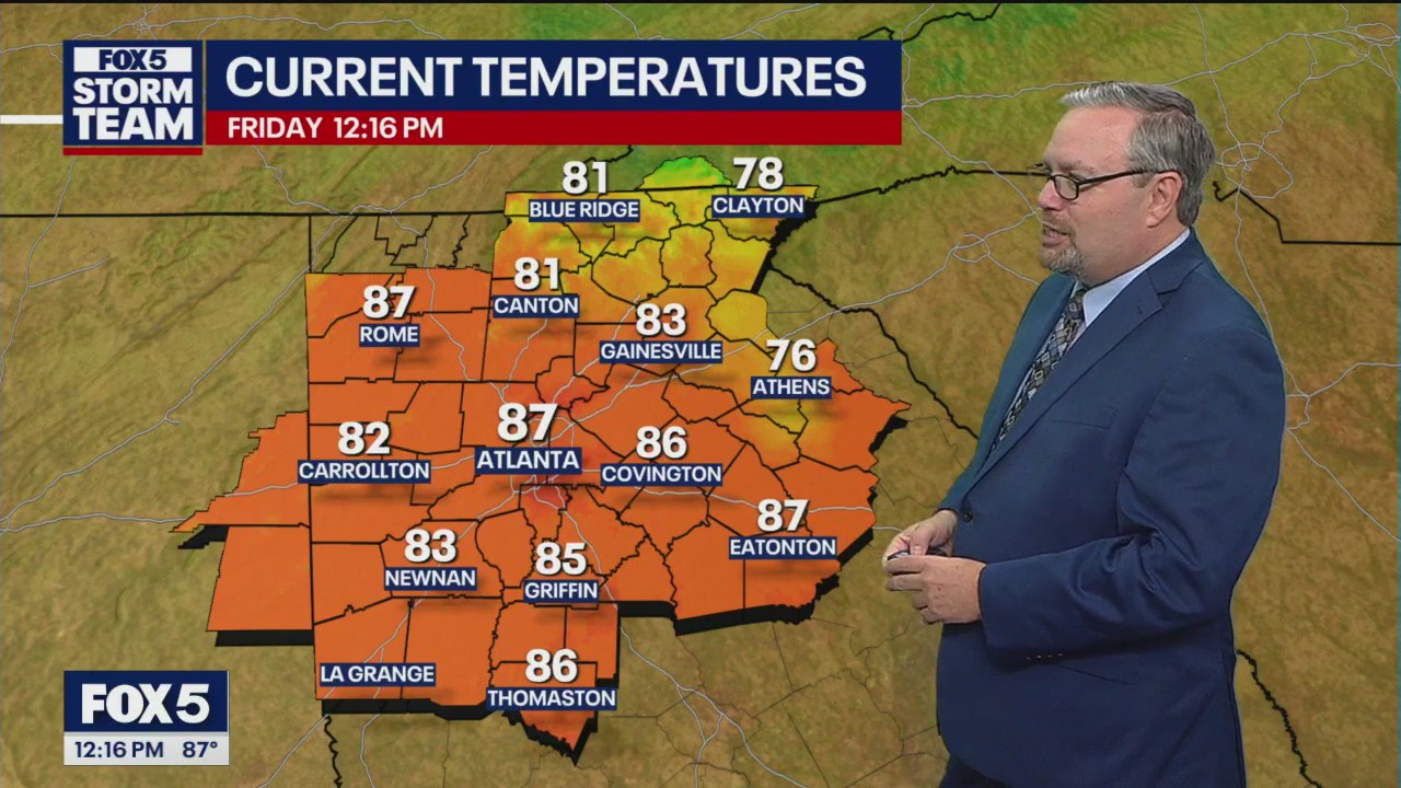 Friday noon weather forecast
