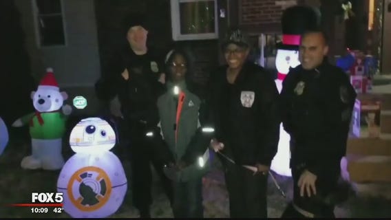 SECRET SANTA: 2 Prince George's County officers help family by replacing stolen Christmas decorations