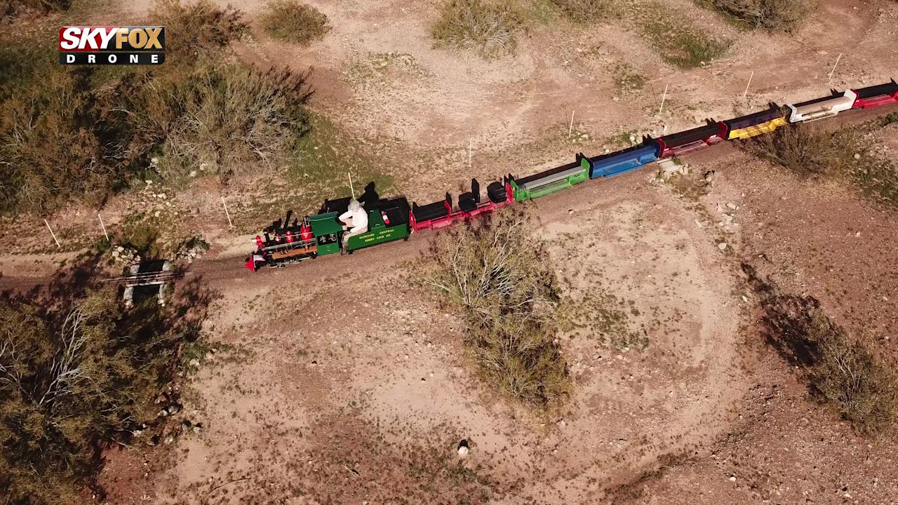 Big model trains in North Phoenix | Drone Zone