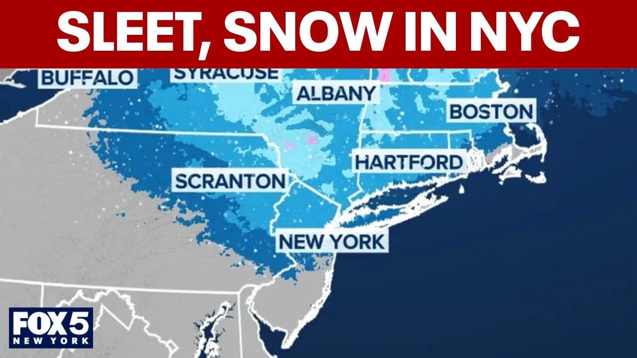 VIDEO: Sleet and snow hit the NYC area