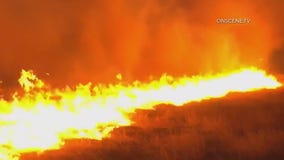 Brush fire closes 15 Freeway