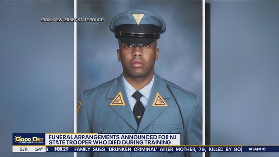 Funeral arrangements announced for NJ state trooper who died during training