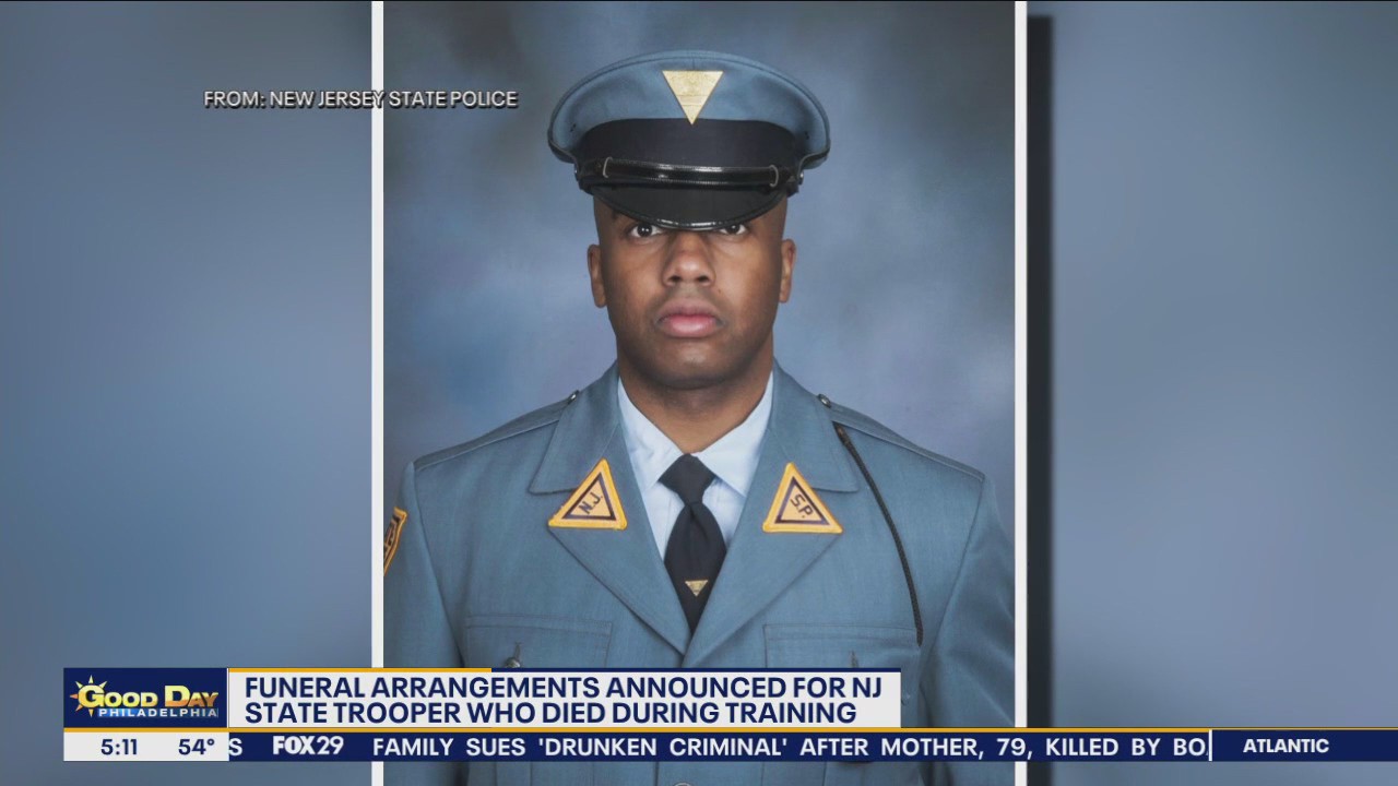 Funeral arrangements announced for NJ state trooper who died during training