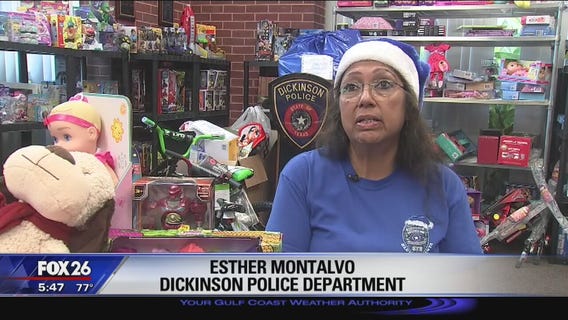 Blue Santa in Dickinson