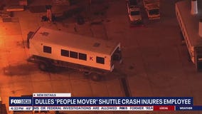 Dulles 'People Mover' shuttle crash injures employee