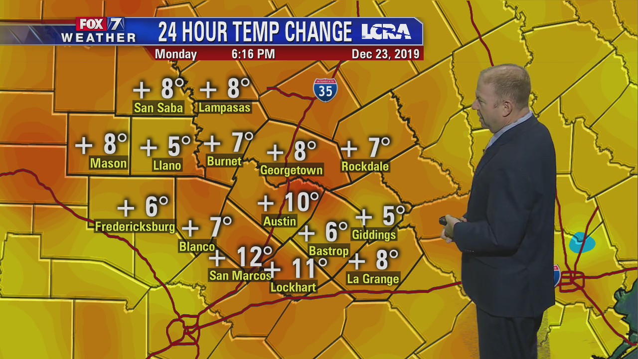 Evening weather forecast for December 23