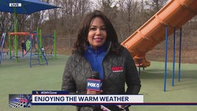 Enjoying warm weather