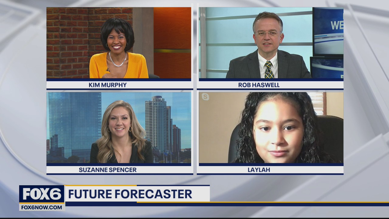 Future Forecaster: 9-year-old Laylah helps with the weather