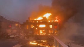 California homes seen destroyed after wildfires