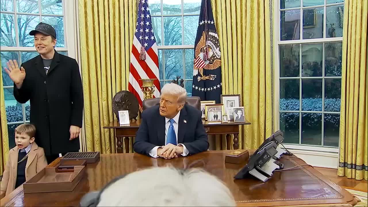 Elon Musk, son at Oval Office: FULL NEWS CONFERENCE
