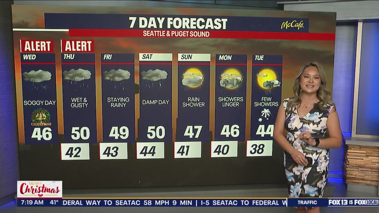 Christmas weather across western Washington